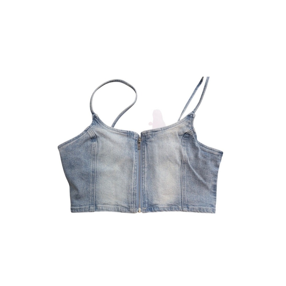 Monkl Denim Women's Crop Top Size Medium‎